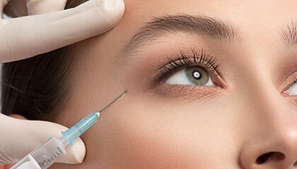 Patient receiving Botox injection