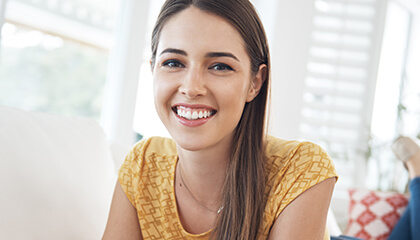 Young female patient with flawless smile