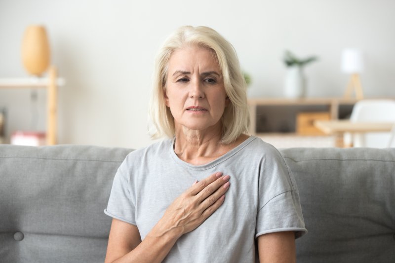 Woman with cardiovascular disease