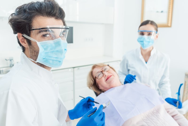 Patient at dentist in Melbourne