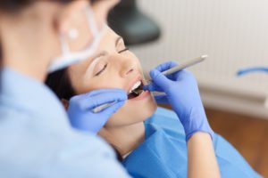 woman relaxed visiting dentist in Melbourne