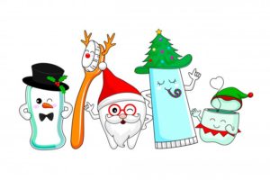 Christmas toothbrush illustration