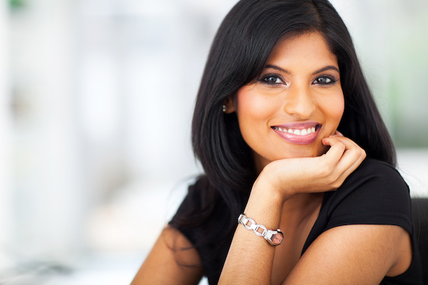 portrait of attractive woman smiling