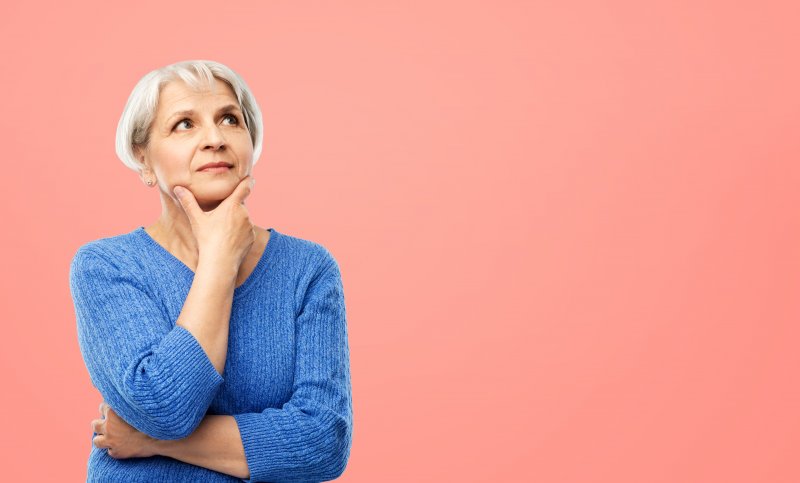 Woman with questioning expression